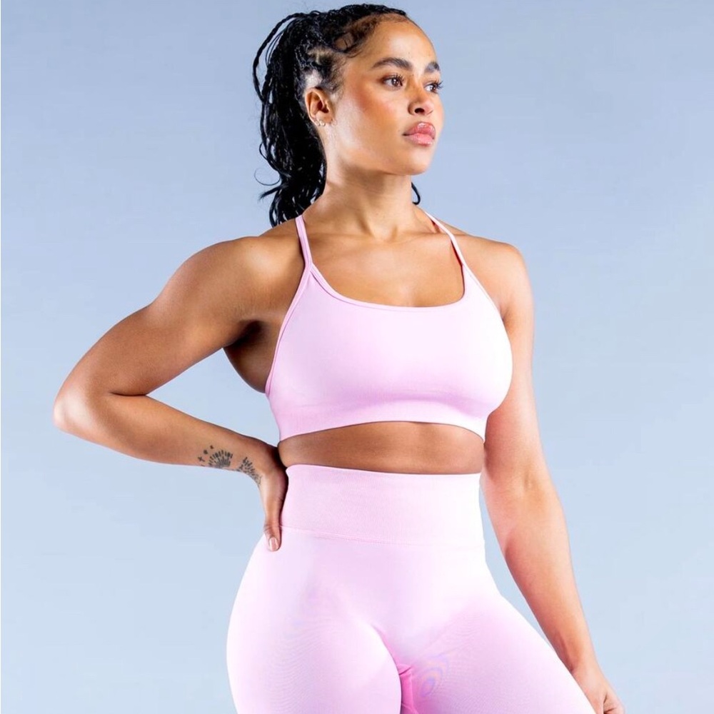 Dfyne Dynamic Backless Light Pink Women's Sports Bra